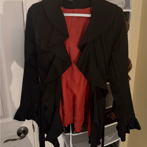 Willi Smith Black Ruffle Jacket - Picture 2 of 9